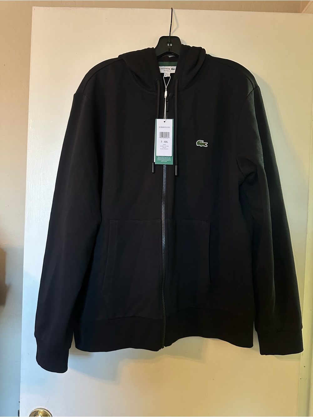 Lacoste Men’s Black Full-Zip Hoodie Jacket